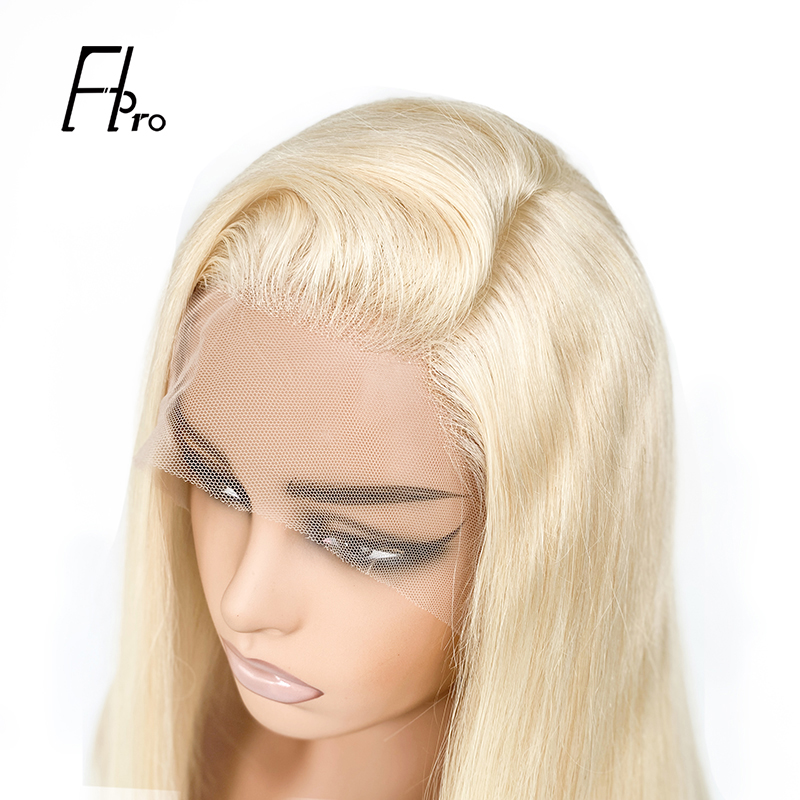 28 Inch Blonde Hair Full Lace Wig 613# Straight Human Hair Wigs